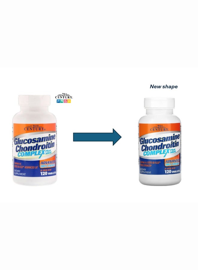 Glucosamine Chondroitin Complex Plus MSM Dietary Supplement - 120 Tablets